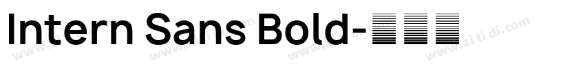 Intern Sans Bold字体转换
